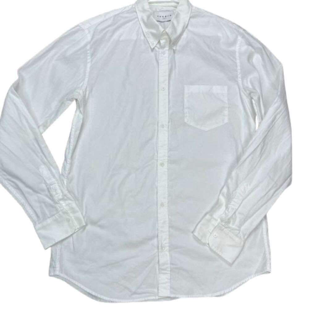 Sandro Paris White Cotton Long Sleeve Men's Size XL